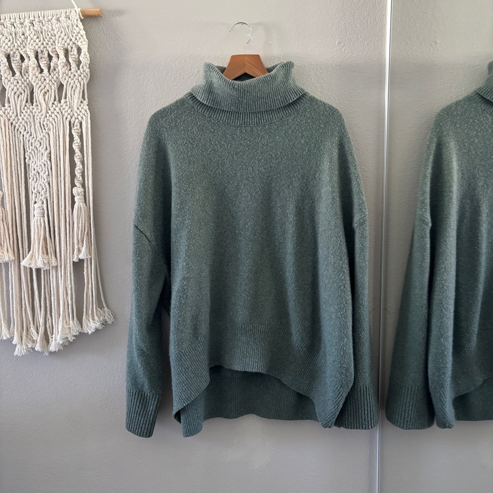 H&M Sage Green Turtleneck Sweater
